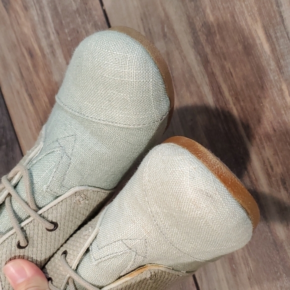 Toms Womens Desert Wood Wedge Ankle booties shoes sz 6 - Picture 5 of 12